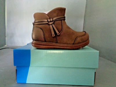 Stride Rite 360 Shania ребенка ясельного возраста девочки серо-коричневые ботинки новый в коробке! Новый! Размеры! МИЛЫЙ - Изображение 1 из 4