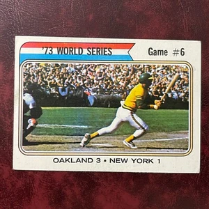 1974 Topps Set Reggie Jackson 1973 World Series Game 6 #477 A's Mets - EX-MINT - Bild 1 von 2