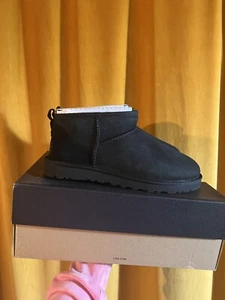 Men’s Black Mini UGG Boots Brand NEW In Box Size 10 See Info - Picture 1 of 11