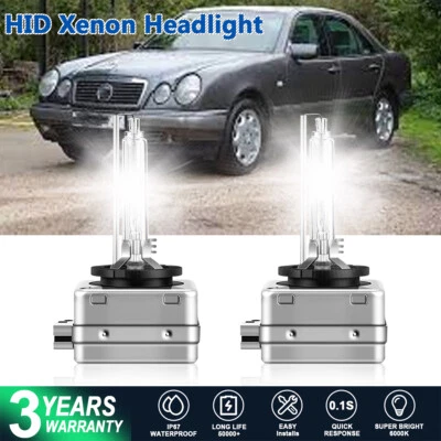 Para Mercedes-Benz E280 E300 E350 E550 E63 D1S HID Faros Bombillas 6000K Blanco Foto 1 de 4