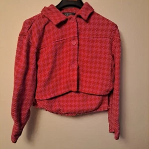Traje de mujer Primark 2 piezas rosa y rojo - chaqueta (talla 14) y falda (talla 10) - Imagen 1 de 6