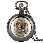 Antique Magic Movie Hogwarts Pocket Watch Quartz Pendant Necklace Chain Vintage