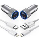 Apple iPhone Car Charger,【2Pack】Dual Port USB C+QC3.0[Apple MFi Certified]Super 