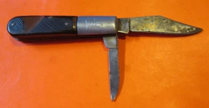 Vintage Barlow SABRE BRAND 2 Blade Folding Pocket Knife JAPAN - Picture 1 of 2