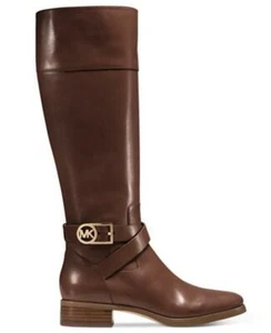 BOTAS DE MONTAR ALTAS MICHAEL KORS BRYCE GOLD MK LOGO MOCA US 5 5.5 ME ENCANTAN LOS ZAPATOS - Imagen 1 de 7