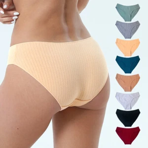 4/2 Pack Seamless Briefs Cotton Womens Underwear Panties Knickers Low Waisted! ⇘ - Picture 1 of 36
