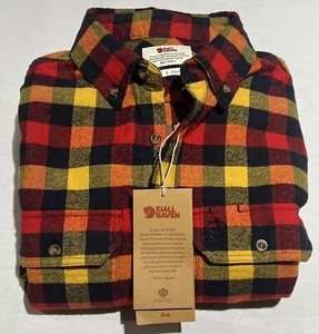Fjällräven Skog Trim Fit Hemd Herren S True Red Kariert Flanell Knopfleiste Neu Fehler - Bild 1 von 15