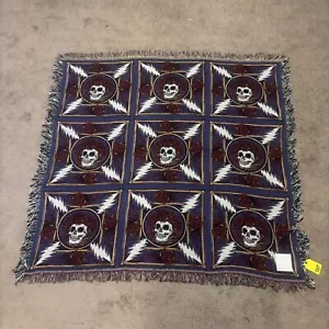 "Manta tejida tapiz pañuelo borde mercado chino GRATEFUL DEAD Chinatown 50""x 50""" - Imagen 1 de 4