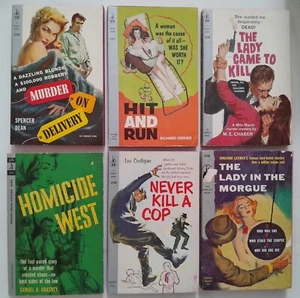 1950's / 1960's Mixed Lot of Paperbacks x6 Pocket Books NY 5 are 1st Printing - Picture 1 of 9