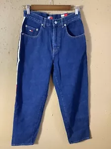 Tommy Hilfiger Freedom Jeans Boys Size 14 Blue Denim relaxed leg side stripe NEW - Picture 1 of 9