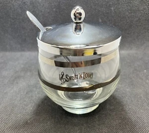 Vintage “Sweet N Low” Glass & Chrome Jar W/Lid & Spoon. 1960s Libby - Picture 1 of 8