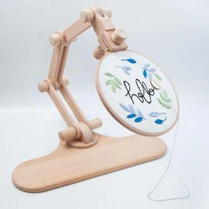 Embroidery Floor Stand Rotated Tools Standing Cross Stitch Stand Adjustable - Picture 1 of 12