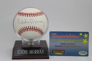Eddie Murray Autographed MLB Major League Baseball Mounted Memories - Picture 1 of 9