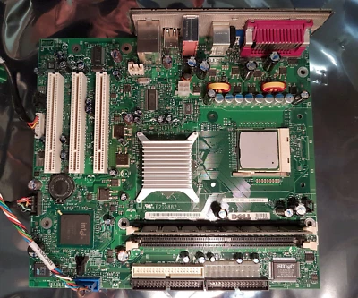 DELL TC667 PC Motherboard with P4 2.8GHz CPU 1GB RAM Backplate IO - Image 1 of 4