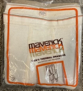 VTG Maverick ( Blue Bell) Men’s Thermal Drawers Long John’s M, Original Bag, New - Picture 1 of 9