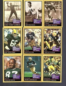 1991 ENOR HALL OF FAME TEAM SET MT GREEN BAY PACKERS 9 DIF 7 sets W/ NITSCHE Y - Picture 1 of 1