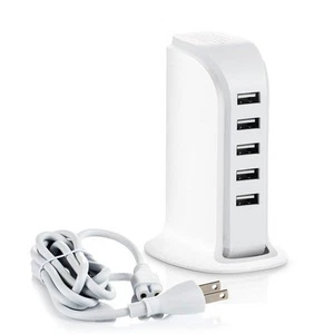 5-Port USB Desktop Charger Charging Dock Station For iPhone 6 6s Plus SE 5 5s 5c - Picture 1 of 7