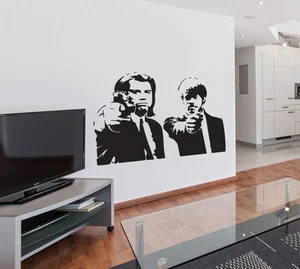 Pulp Fiction Tarantino Travolta Jackson Wandaufkleber Schlafzimmer abnehmbares Aufkleber zum Selbermachen - Bild 1 von 2