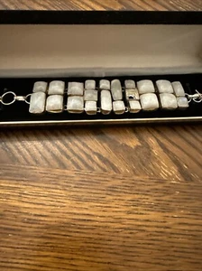 Designer Sterling Silver &Moonstone Bracelet - Picture 1 of 5