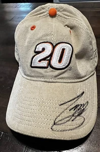Tony Stewart Autographed Hat Cap Beige Corduroy #20 Racing Nascar - Picture 1 of 8