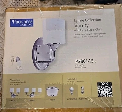 Progress Lighting Lynzie One-Light Bath - P2801-15 - New In Packaging - Image 1 of 4