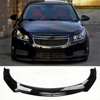 Kit de carrocería divisor alerón labial parachoques delantero negro para Chevrolet Chevy Cruze 10-21 Foto 1 de 4