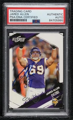 PSA/DNA 2009 Score Jared Allen #166 PSA/DNA Authentic Card & Auto - Image 1 of 2