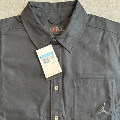 Air Jordan Nike Men's Essential Statement Button Down Black Size M -FV7446-010 - Image 1 of 4