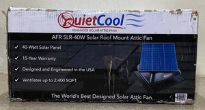 QuietCool AFR SLR-40W Solar Roof Mounted Attic Fan 2400 SQ FT Off Grid Warranty - Picture 1 of 3