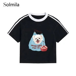 Spring Summer Autumn Fashion Round Neck Dog Shirt Slim Fit Pet Clothes - Picture 1 of 10