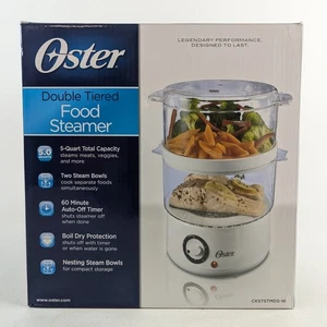 Oster CKSTSTMD5-W Double Tier 5 Qt Electric Food Steamer - NOS NEW - Picture 1 of 9
