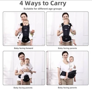 Newborn Baby Carrier Backpack Infant Baby Hipseat Carrier Baby Wrap Sling Travel - Picture 1 of 6