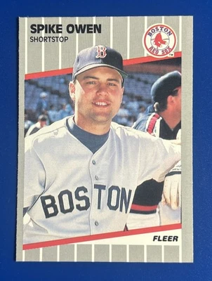 1989 Fleer Baseball Spike Owen Boston Red Sox #93 - Image 1 of 2