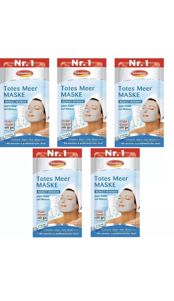 Schaebens Cleansing Mask/Dead Sea Mask/totes Meer Maske 5x 15ml, New - Image 1 of 2