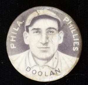 1910 - 1912 SWEET CAPORAL BASEBALL PIN MICKEY DOOLAN PHILADEPHIA PHILLIES SM LT - Picture 1 of 2