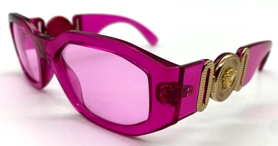 Gafas de sol geométricas Versace MOD 4361 5334/5 53 mm transparentes fuxia con lente rosa Foto 1 de 4