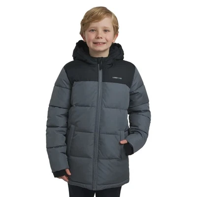 NEW ⭐ Lands End - Boy's Winter Jacket Youth Puffer Parka - Gray - Size L (14/16) - Image 1 of 4