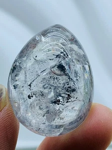 Natural Herkimer Diamond Enhydro Crystal Cluster&big moving water drop 21g 34MM - Picture 1 of 6