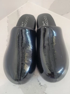 COCONUTS Matisse Bella Mujer Negro Brillante Plataforma Mula Zuecos Zapatos Talla 6 M Puff Foto 1 de 4
