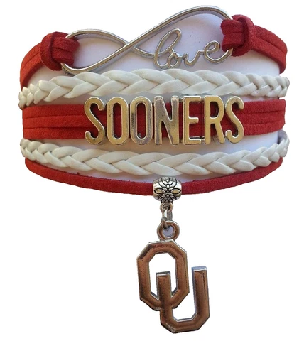 University of Oklahoma Sooners College Infinity Bracelet Jewelry Apparel Cover