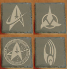 Star Trek Stone Coasters Set of 5 - Starfleet, Klingon, Romulan, & Borg