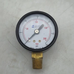 IRP General Purpose Pressure Gauge 1/4" NPT 0-30 PSI 2 Dial 20030PG ANSI Grade B - Picture 1 of 11