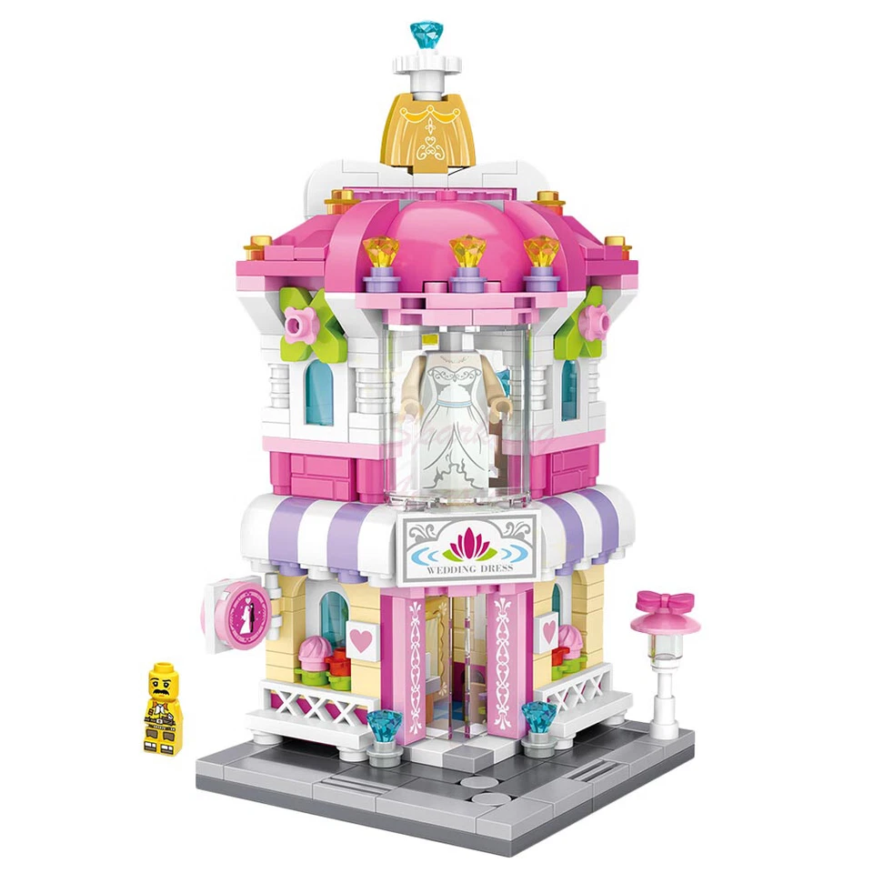 NEW LOZ Wedding Dress Shop Street Mini Model Puzzle Bricks Building Blocks Gift! - Image 1 of 1