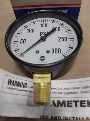 NEW 2 1/2" USG P-500 0-300psi Pressure Gauge - Image 1 of 3
