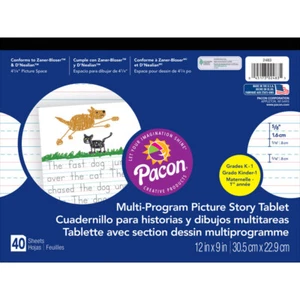 Multi-Program Handwriting Tablet, D'Nealian/Zaner-Bloser, 5/8" x 5/16" x 5/16" - Picture 1 of 1