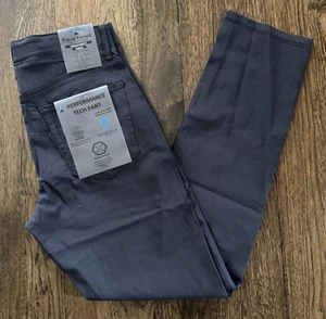 Tailor Vintage NWT Mens 36x32 Perf Tech Pants Coal Gray Canaan Slim Rayon/Nylon - Picture 1 of 16