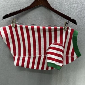 Hanna Andersson Holiday Dog Cotton Shirt Pajamas Size Large Striped Candy Cane - Picture 1 of 10