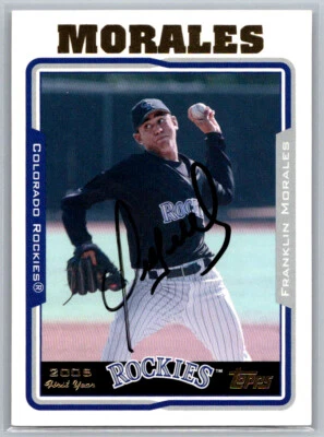 Franklin Morales 2005 Topps Updates & Highlights Auto #UH306 Colorado Rockies - Image 1 of 2