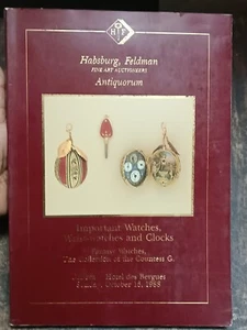 Habsburg Feldman ANTIQUORUM Important Watches, WRIST GENEVA Catalogue OCT. 1988 - Picture 1 of 17