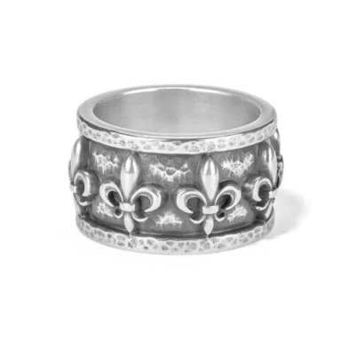 Anillo Brighton Ferrara FLEUR DE LIS plateado nuevo con etiquetas $58 talla 7 Foto 1 de 3